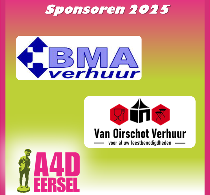 Sponsoren 2025 – BMA Verhuur & Van Oirschot Verhuur